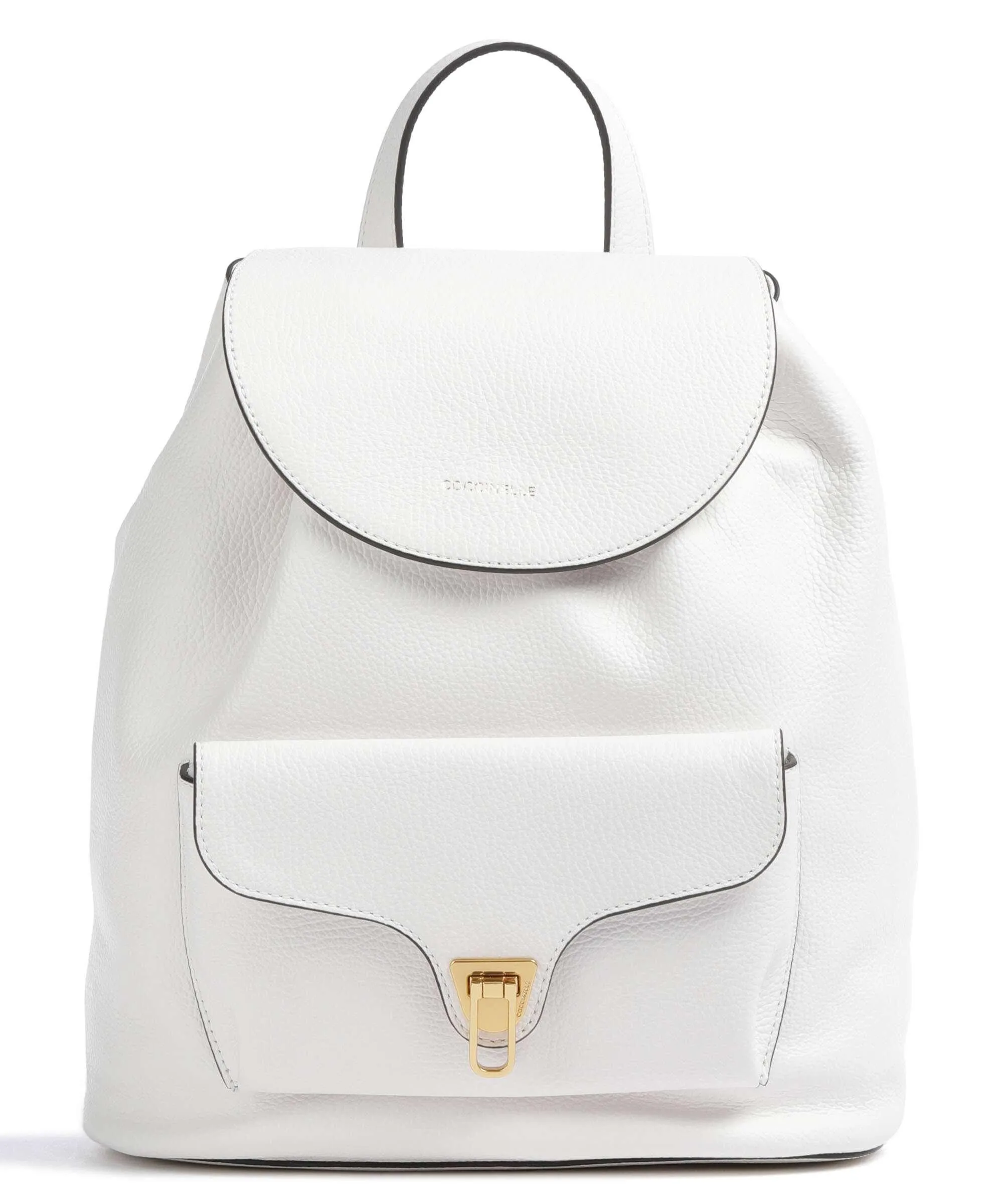  Coccinelle Beat Soft Zaino pelle granulata bianco  
