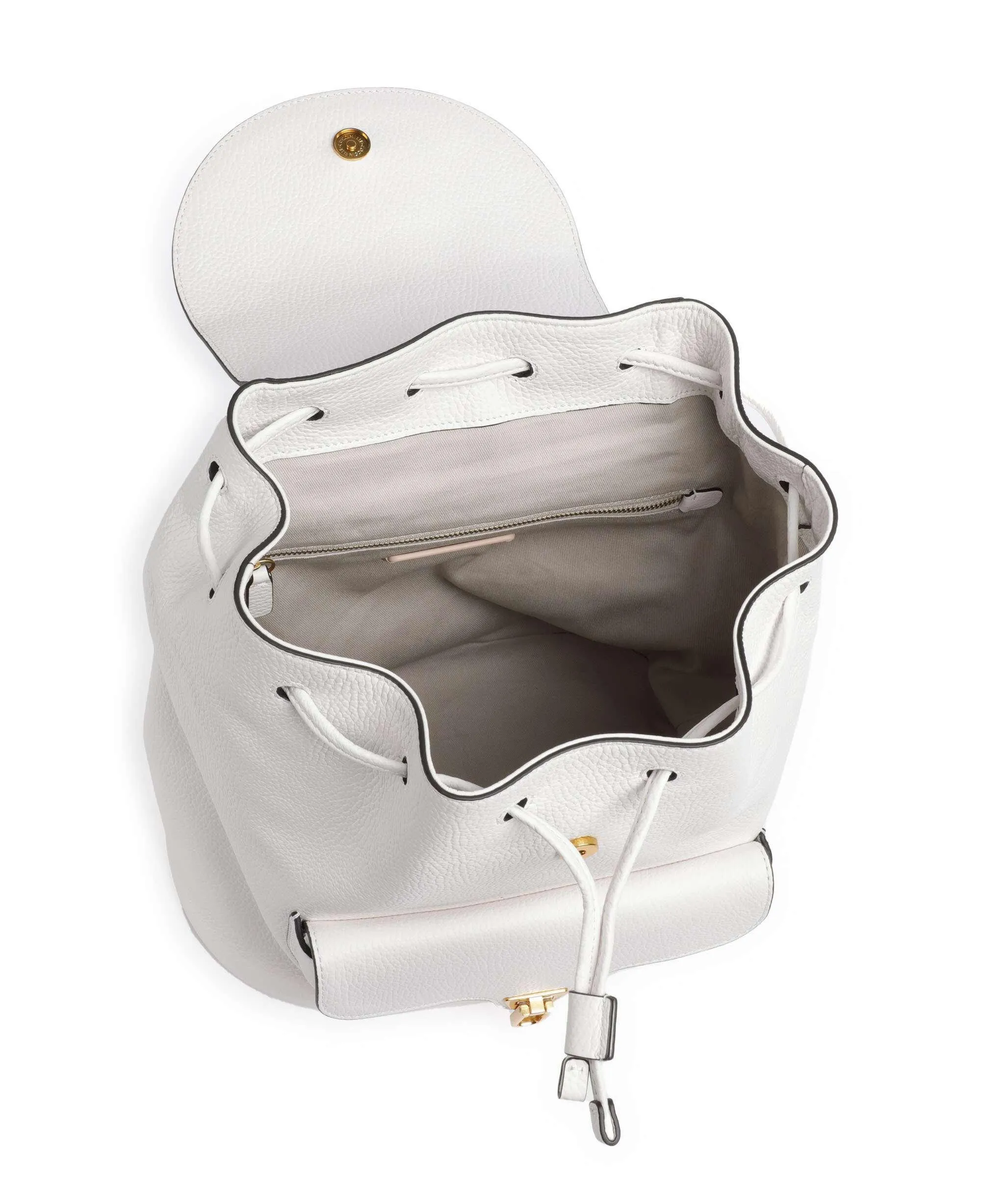  Coccinelle Beat Soft Zaino pelle granulata bianco  