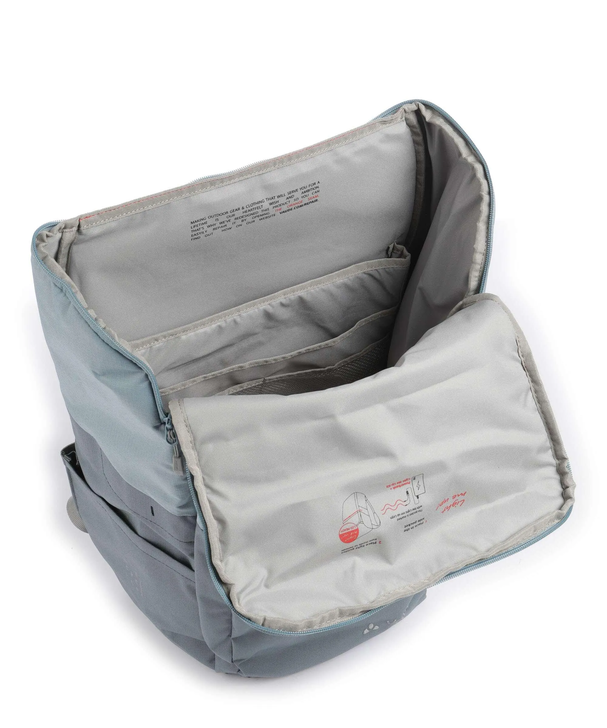  Vaude Albali ll Zaino montagna 15″ poliestere riciclato blu-grigio  